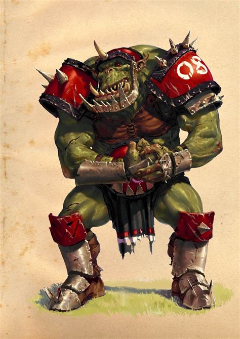 BLOOD BOWL ORC – WARHAMMER ART