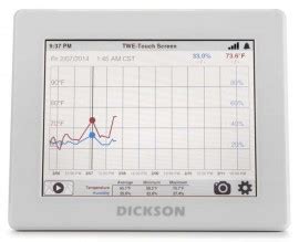 Dickson TWP DicksonOne Touchscreen Temperature Humidity Data Logger