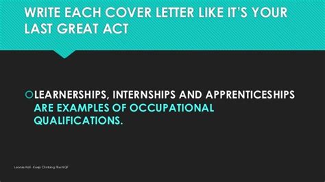 Application Letter Learnership Cover Letter