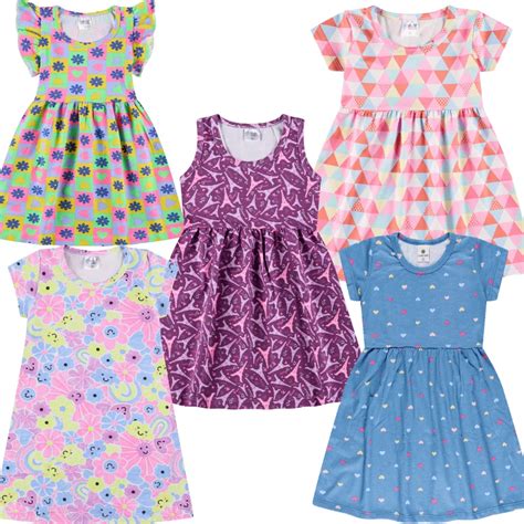 Kit Of 3 Dresses With Assorted Color Prints For Girls, Babies, Girls ...