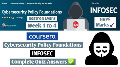 Cybersecurity Policy Foundations Infosec Coursera Week To