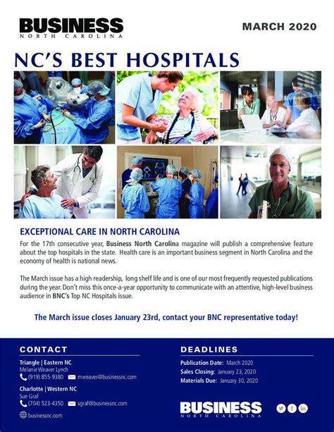 top-nc-hospitals-2020 - Business North Carolina