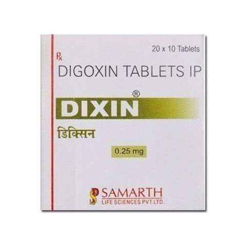 Lanoxin 0 25 Mg Digoxin Tablet Prescription Treatment Heart Failure