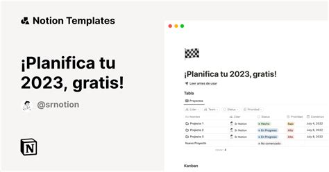 Planifica Tu 2023 Gratis Notion Template