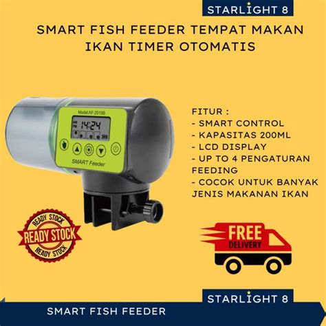 Promo Smart Automatic Fish Feeder Pemberi Makan Ikan Otomatis Dengan