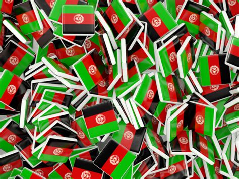 Square Flag Background Illustration Of Flag Of Afghanistan