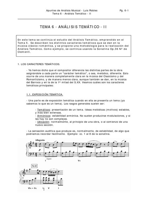 Analisis Musical Tema 06 Analisis Tematico 2 Pdf Armonía Melodía