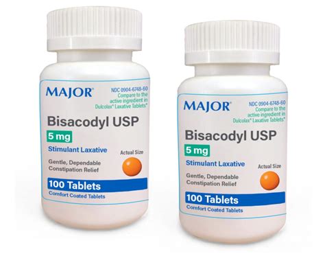 Major Bisacodyl Stimulant Laxative Entereic Coated Mg Tabs Btl