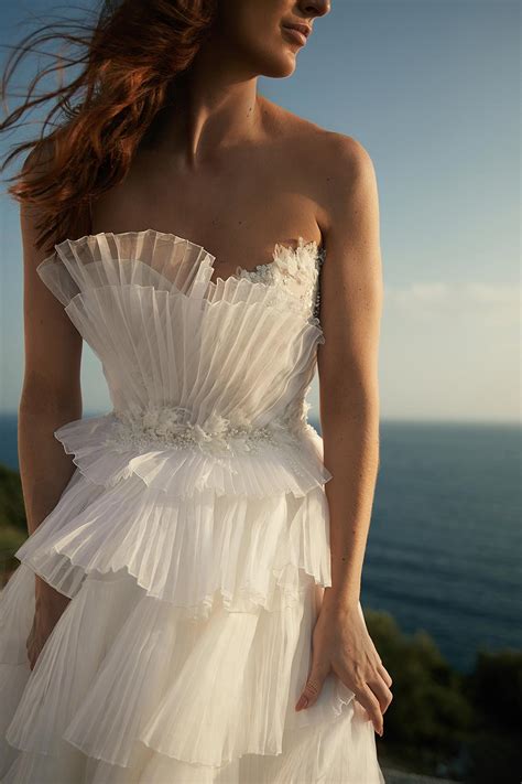 Antonia Dreamy Wedding Gown Dreamy Layers Of Pleated Silk