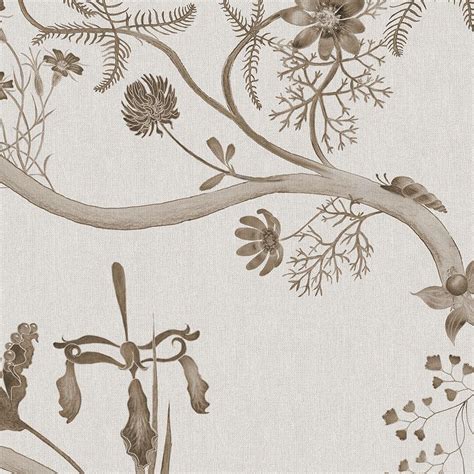 Toile Mercia Vines Wallpaper Botanical In Sepia For Sale At 1stdibs весекс и мерсия