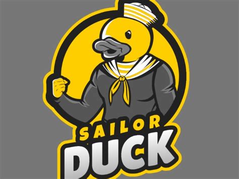 Placeit Funny Gaming Logo Maker Featuring A Sailor Duck Inspired In