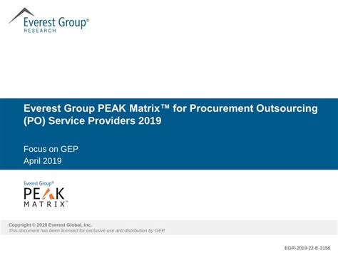 Pdf Everest Group Peak Matrix™ For Procurement Outsourcing  Dokumen Tips