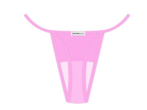 Pink Mesh Lace Thong Panty Boutine La