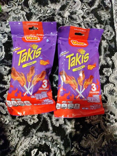 Takis Fuego Lollipops 3 In 1 Pack Mexican Candy Dip New Rare 2 Bags Ebay