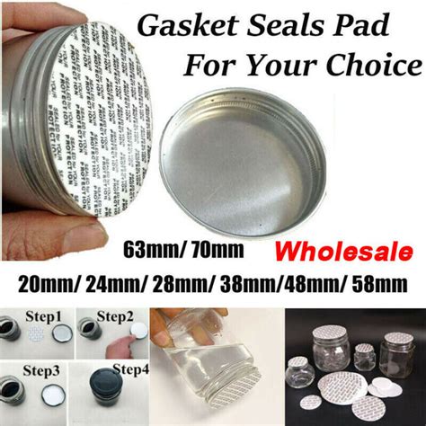 20 24 28 38 48 58 63 70mm Press Seal Foam Cap Bottle Liners Safety Jar