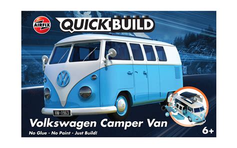 AIR-J6024 - Volkswagen Camper Van - Blue (Quick Build) - Model Tech Hobbies