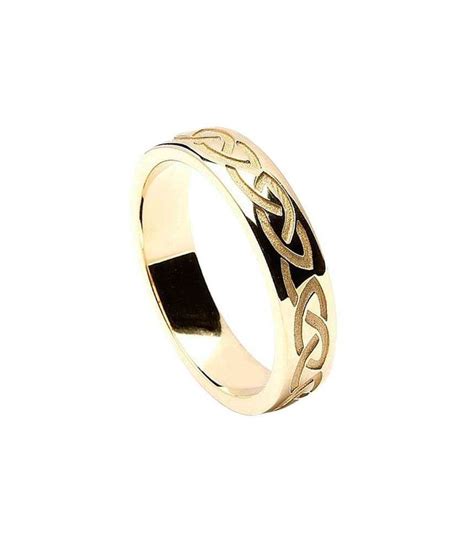 Engraved Celtic Knot Wedding Ring | Celtic Rings Ltd