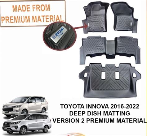 Toyota Innova 2016 To 2023 OEM TPE 7D EXCELLENT Deep Dish Matting