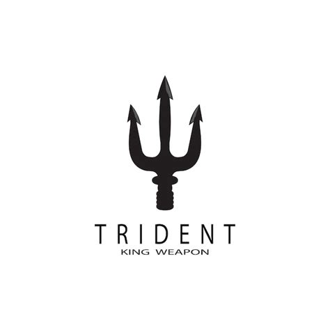 Icono De Vector De Plantilla De Logotipo De Trident Vector Premium