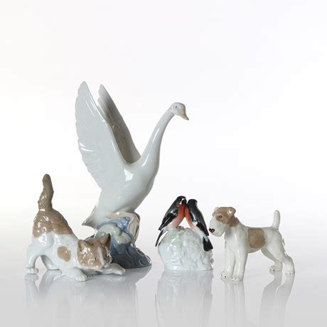 Figuriner Fyra St Porslin Rosenthal Lladro Nao Samt Royal Dux