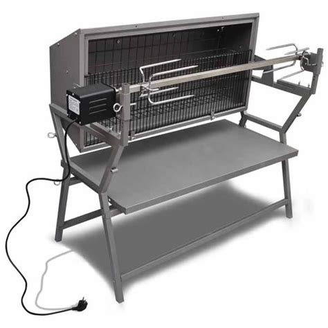 Barbecue Charbon Silver Style Tournebroche Xxl Cook Co