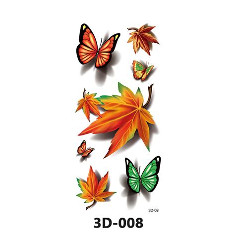 Butterfly Temporary Tattoo 3d Stickers Tattoo Butterflies And Flowers