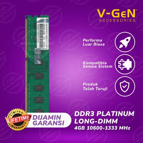 Jual V Gen Ram Ddr Gb Platinum Longdimm Memory Ram Pc Vgen