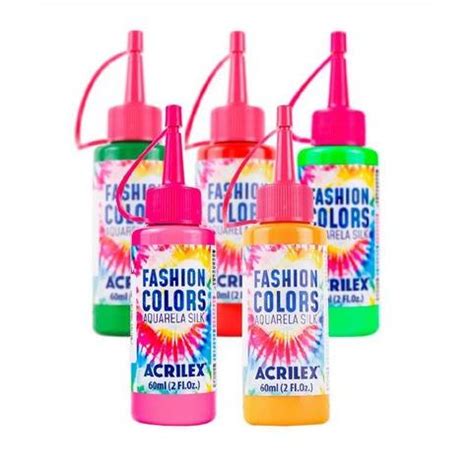 Tinta Para Tie Dye Aquarela Silk Fashion Colors Acrilex Ml Cores