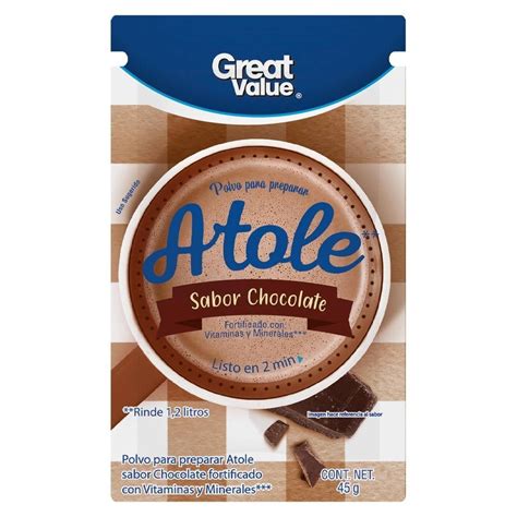 Polvo Para Preparar Atole Great Value Sabor A Chocolate G Bodega