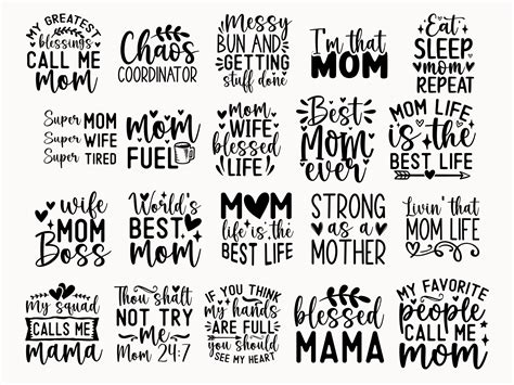 Mom Svg Bundle Mothers Day Svg Mom Life Svg Mama Svg Blessed Mama Svg Mom Of Boys Mom