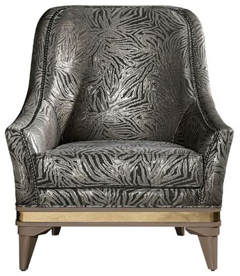 Casa Padrino Luxus Art Deco Wohnzimmer Sessel Silber Schwarz Beige