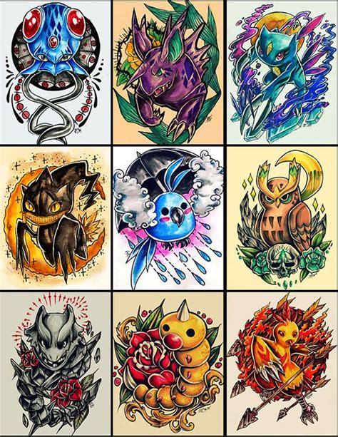 Pokemon Tattoo Designs On Behance Pokemon Tattoo Pokemon Pokemon Sketch