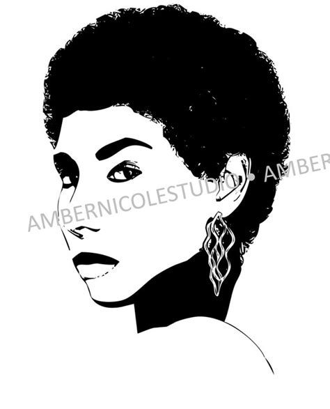 Short Hair Svg Hair Black Woman Svg Natural Hair Svg Afro Etsy