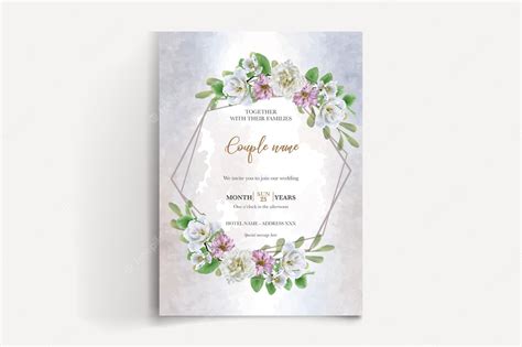 Premium Vector | BRIDAL SHOWER FLORAL INVITATION TEMPLATE