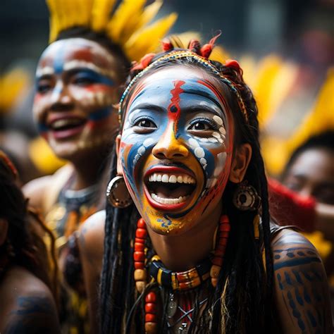 Premium AI Image Colombian People Celebrating Their Vibrant Culture