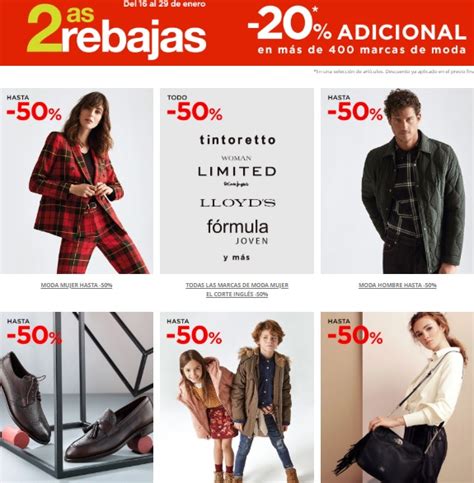 Segundas rebajas en El Corte Inglés todas las ofertas Noticias De