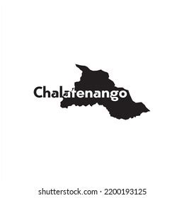 Chalatenango Map Black Lettering Design On Stock Vector (Royalty Free ...