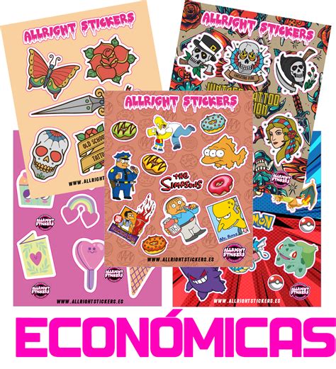 Hojas De Pegatinas Personalizadas Vinilo Economico Allright Stickers