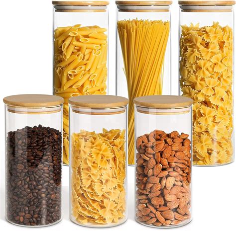 Amazon Comsaf Glass Spaghetti Pasta Storage Container With Lids