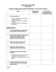 California Position Task Book Ptb For Ambulance Strike Team Medical