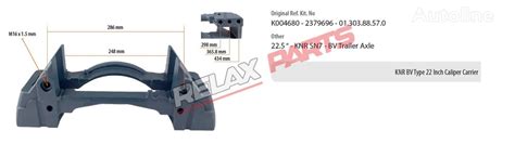 Relaxparts Brake Caliper For Knorr Bremse Carriers Bpw Type Inch