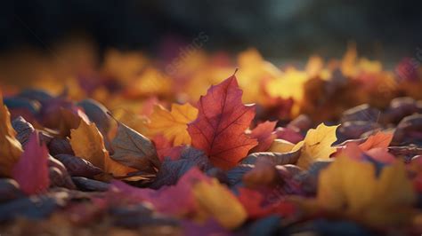 Autumn Leaves Fallen Leaves Close-up Photography Advertising Powerpoint Background For Free ...