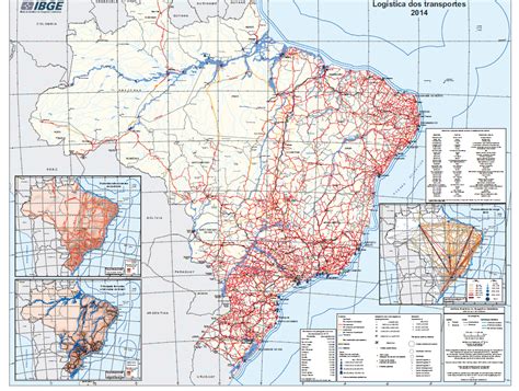 Mapa do IBGE analisa logística brasileira