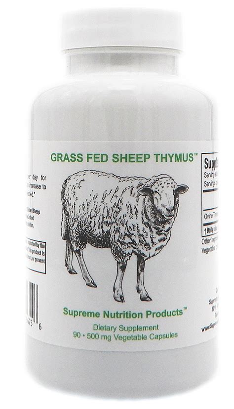 Grass Fed Sheep Thymus Supreme Nutrition Products