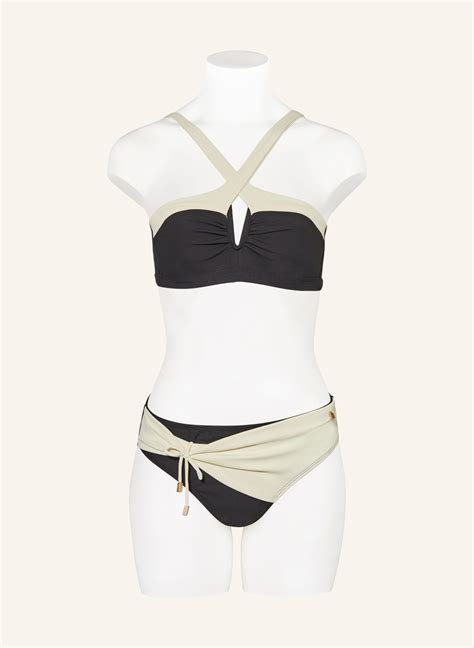 BEACHLIFE Bügel Bikini Top VANILLA BLACK in schwarz ecru