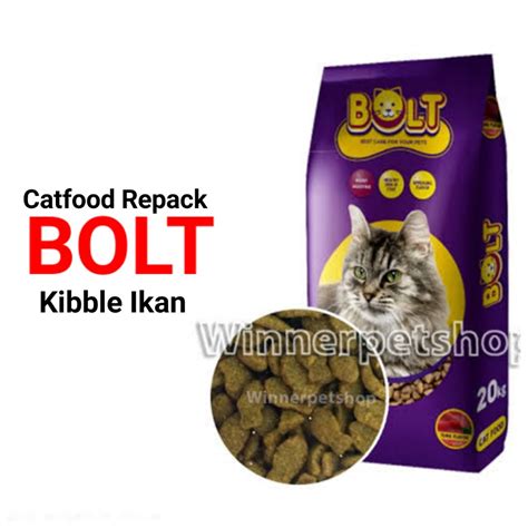 Jual Makanan Kucing Bolt Catfood Bolt Repack Kualitas Baik Rasa Tuna