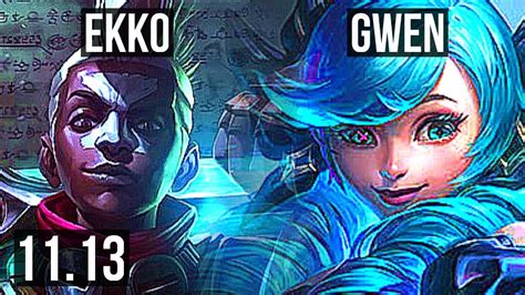 EKKO Vs GWEN JUNGLE 15 0 2 Legendary 400 Games BR Master V11