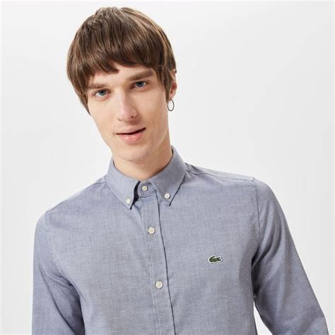 Lacoste Erkek Slim Fit Düğmeli Yaka Lacivert Gömlek 39 Ch0338 Occasion