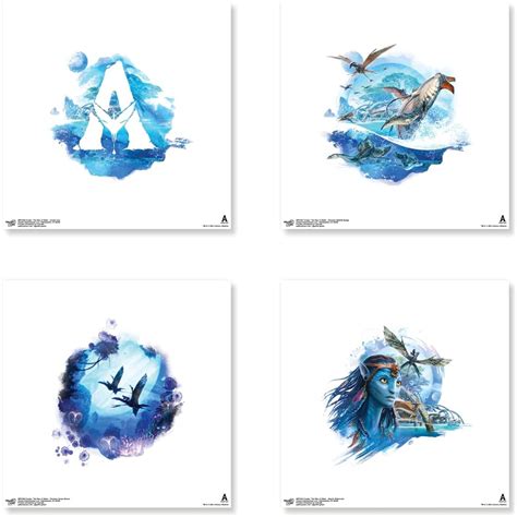 Amazon.com: Gallery Pops Avatar: The Way of Water - Pandora Wildlife Wall Art Bundle (4-Pack ...