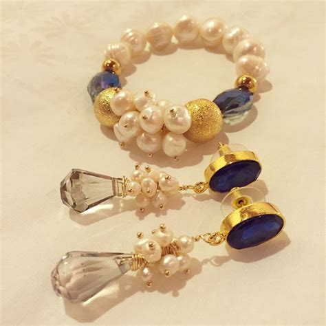 Set De Perlas Y Cristales By Luz Marina Valero Bisuteria Pulseras